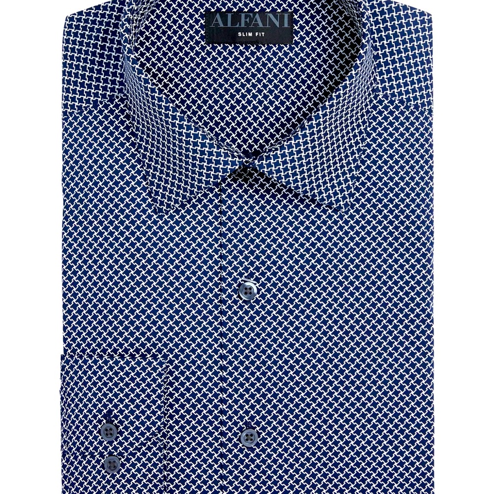 Alfani Men's Slim Fit 2-Way Stretch Performance Dress Shirt